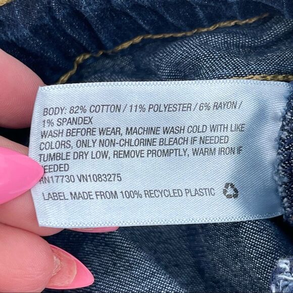 Cat & Jack Girl’s Straight Leg Super Stretch Dark Wash Denim Jeans Size 12 - Picture 13 of 16